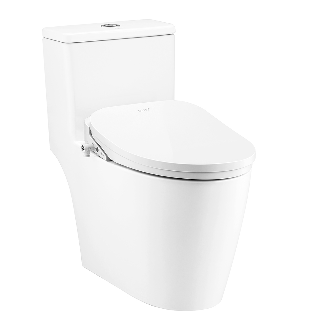 C110507(CV5) Bồn cầu 1 khối nắp rửa điện tử C9205 Harmony